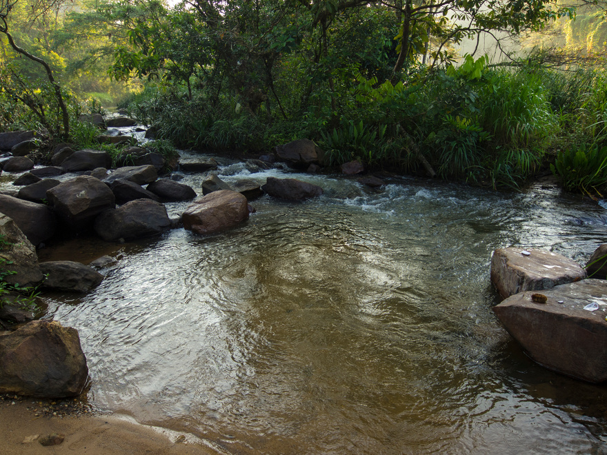 Water pool at Kelani River camp site